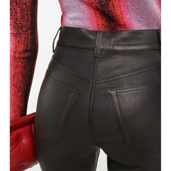 *$1236 NWT RE/DONE MIDRISE WIDE LEG LEATHER *SAMPLE* JEANS SZ 25